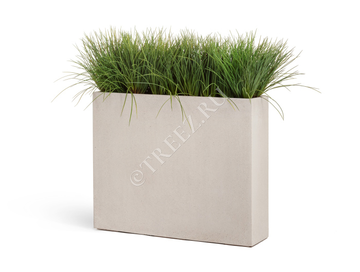 Кашпо TREEZ Effectory - Beton - Высокий Дивайдер - Белый песок фото