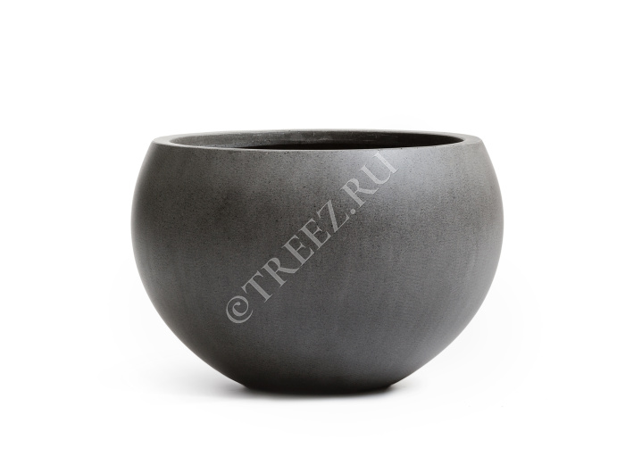 Кашпо TREEZ Effectory - Beton - Полусфера - Тёмно-серый бетон фото