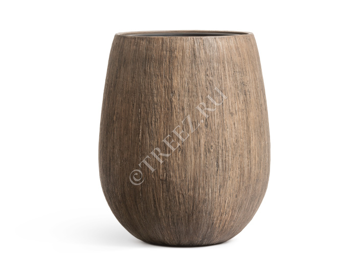 Кашпо TREEZ Effectory - Wood - Округлая чаша - Светлый дуб фото