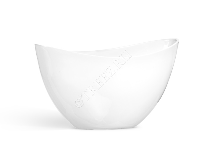 Кашпо TREEZ Effectory - Gloss - Ваза-Лодка малая - Белый глянцевый лак фото