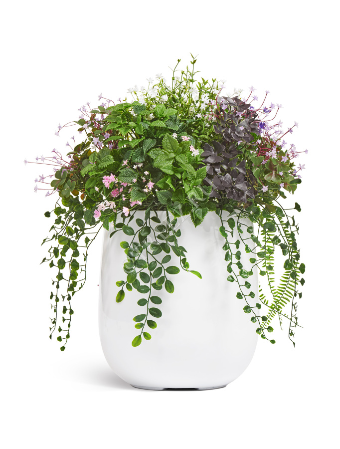 Кашпо TREEZ Effectory - Gloss - Design-Чаша - Белый глянцевый лак фото