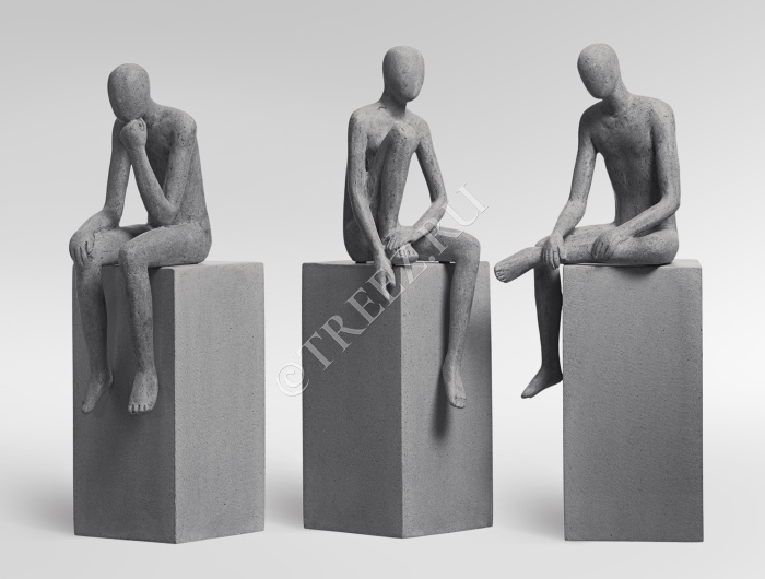 Скульптура TREEZ Effectory - Philosopher's Stone - Размышления о жизни - Дымчато-серый песок фото