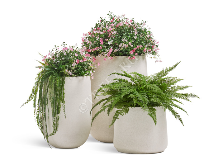 Сет № 111 - Композиция с альпийским разнотравьем в кашпо Treez Effectory Fine Rock фото