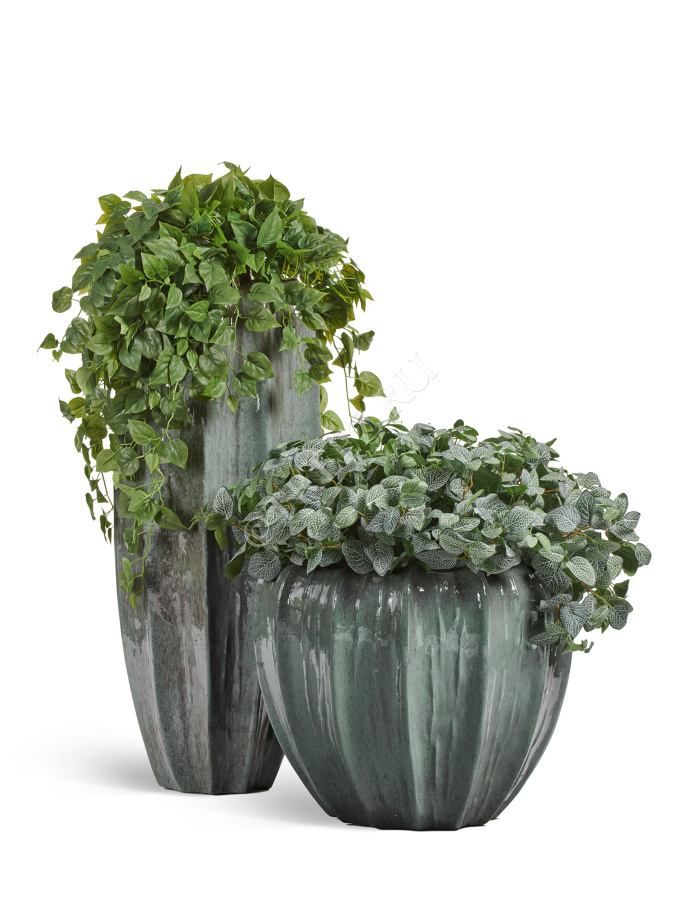 Сет № 118 - Композиция с филодендронами в кашпо Treez Effectory Aura фото