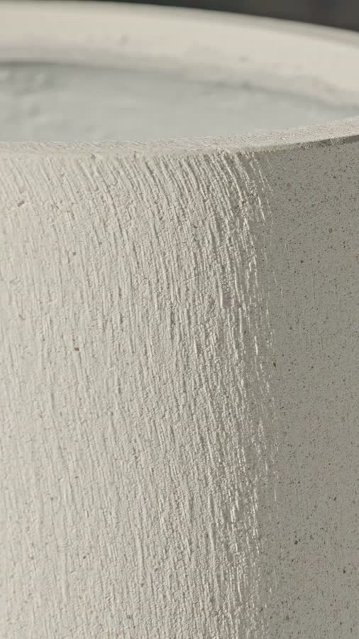 Кашпо TREEZ ERGO - Fine Rock - Чаша Cone - Белый камень фото