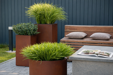 Кашпо TREEZ Effectory Corten Steel: эстетика благородной патины