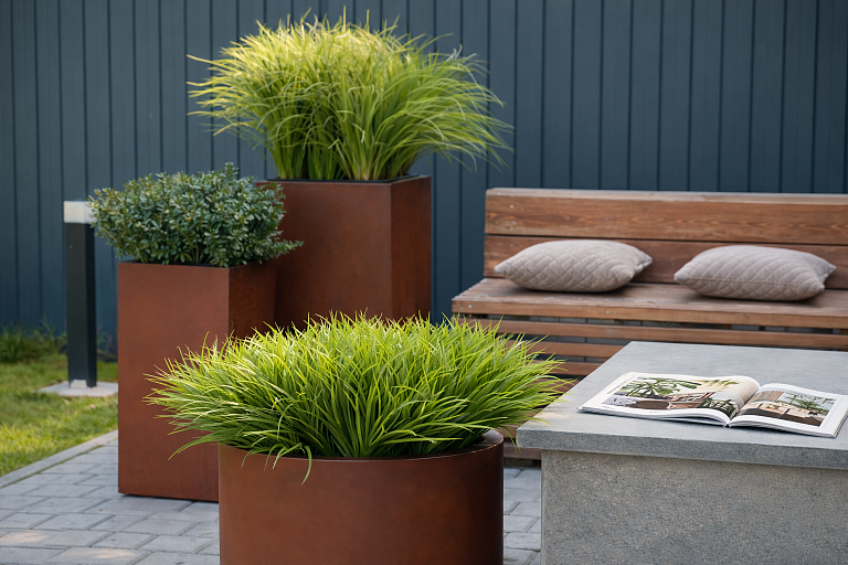 Кашпо TREEZ Effectory Corten Steel: эстетика благородной патины