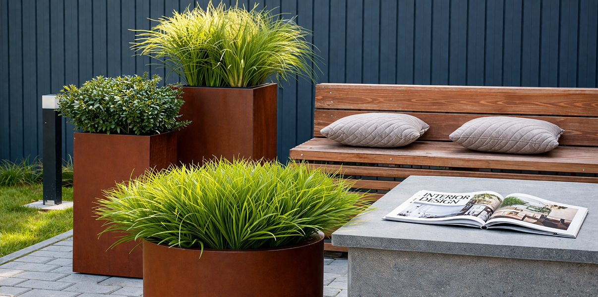 Кашпо TREEZ Effectory Corten Steel: эстетика благородной патины